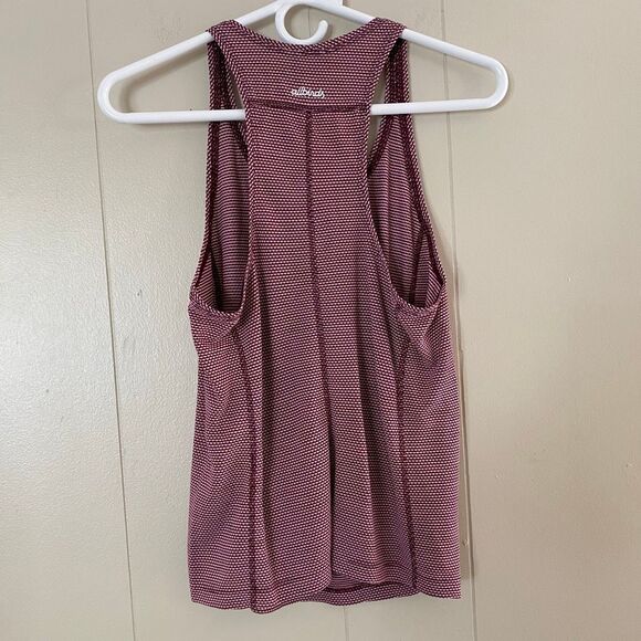 Allbirds Striped Racerback Tank Top Women’s Small Pink Burgundy Performance Acti - Picture 2 of 6